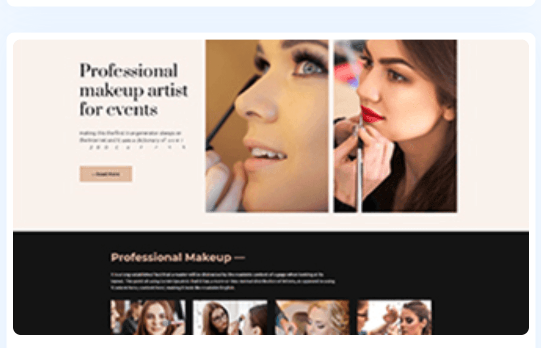 Makeup artist WordPress Theme 