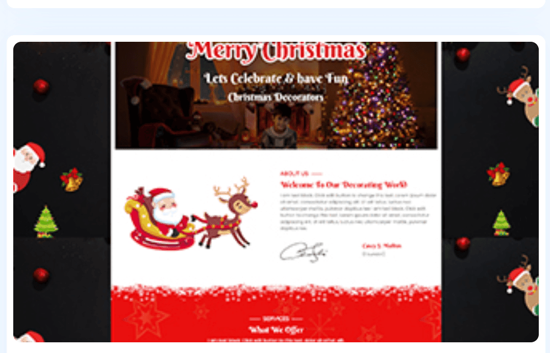 Christmas decorations WordPress Theme 