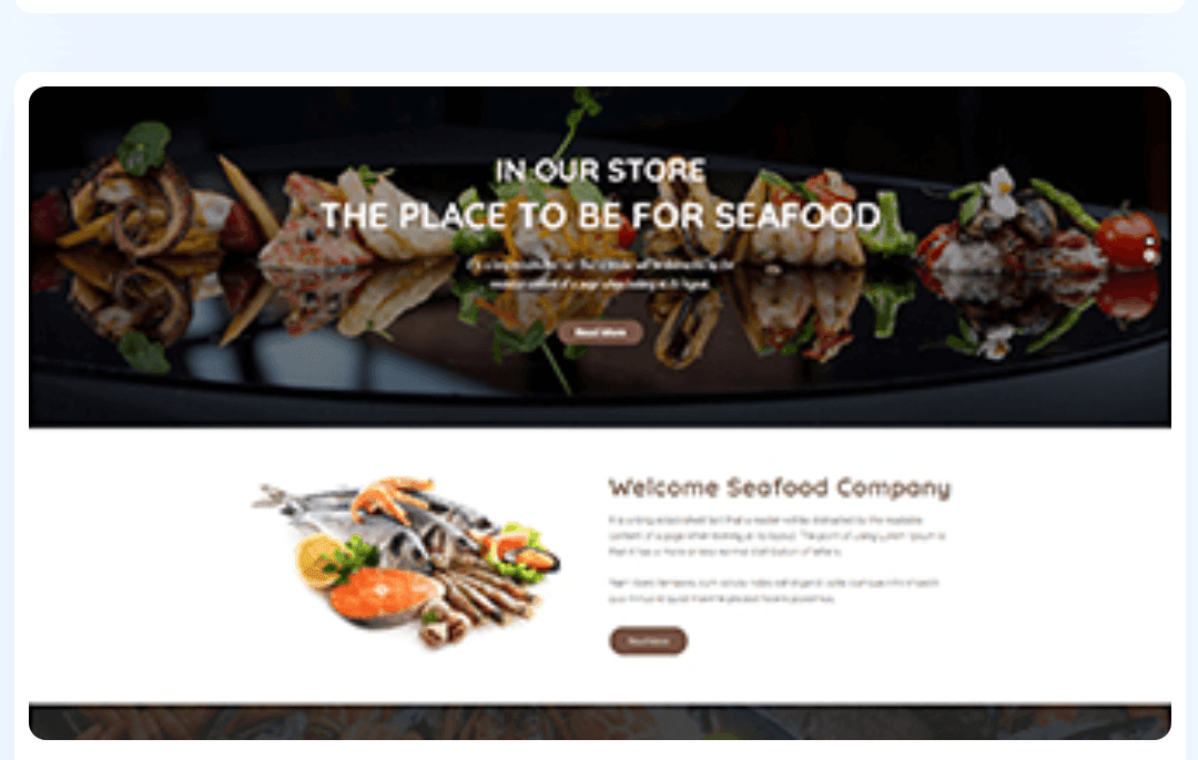 Online sea food WordPress Theme 