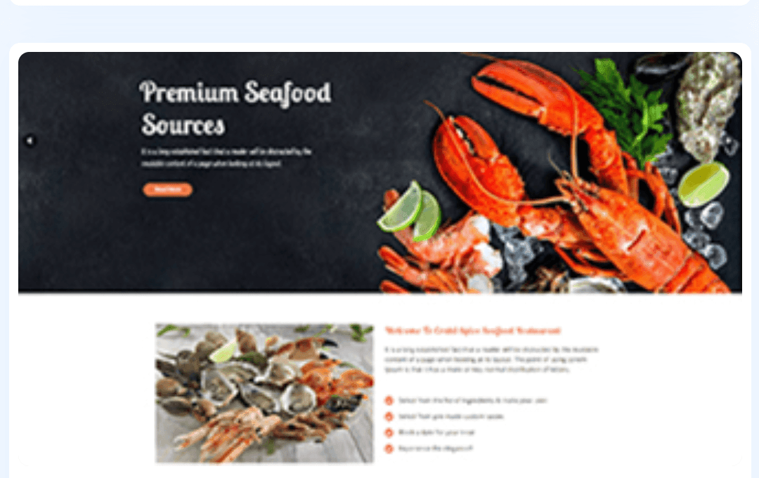 Seafood restaurant WordPress Theme 