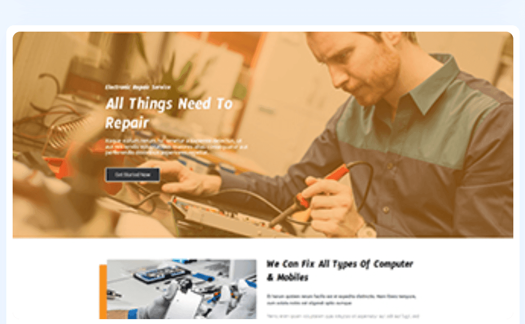 Electronic repair WordPress Theme 