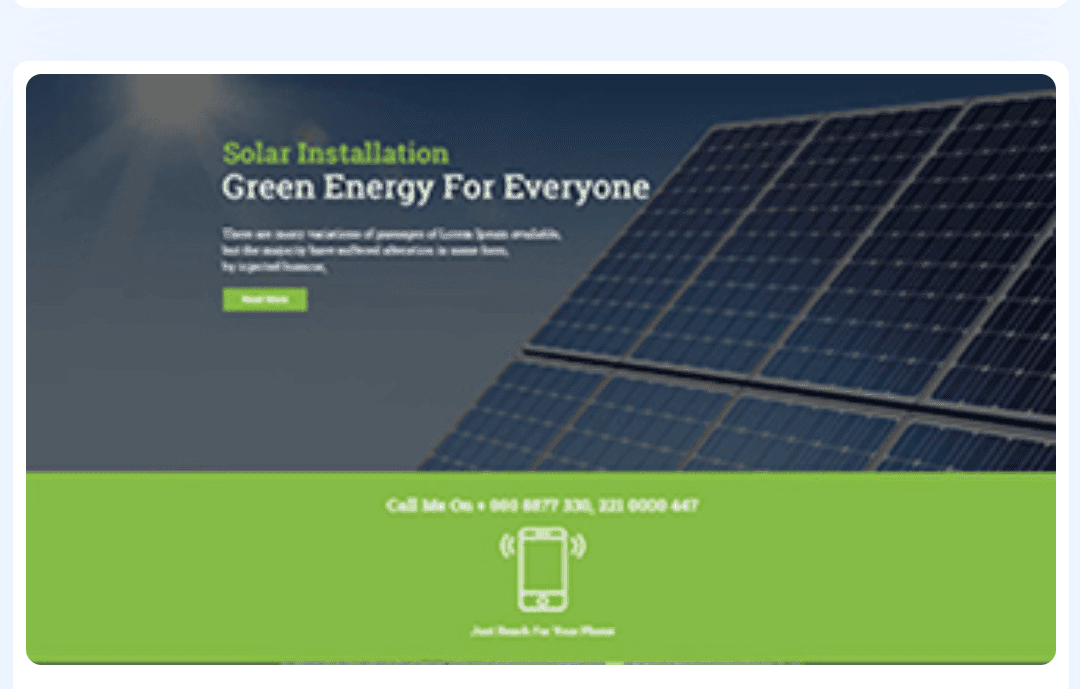 Solar installation WordPress Theme 