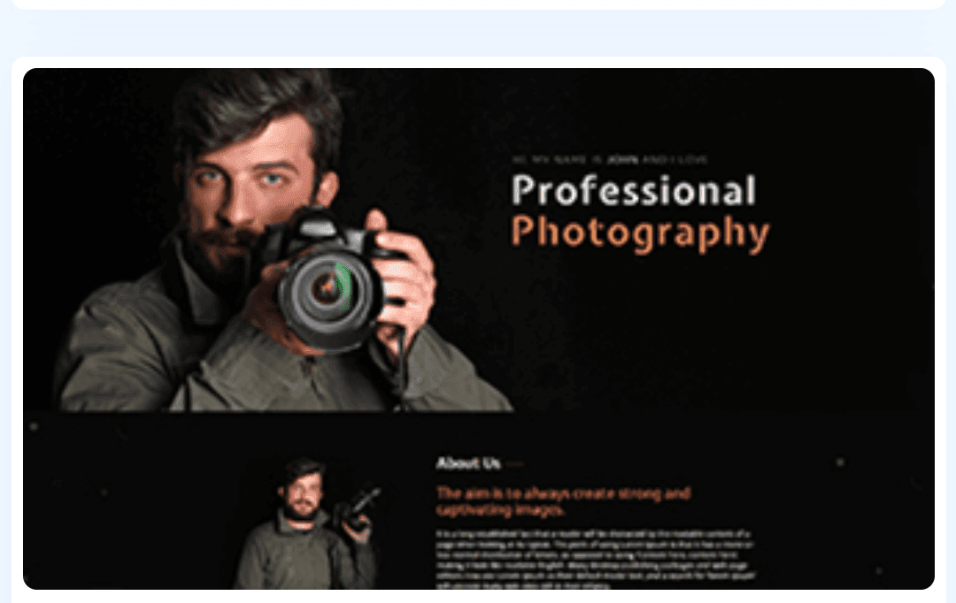 Photography portfolio WordPress Theme 