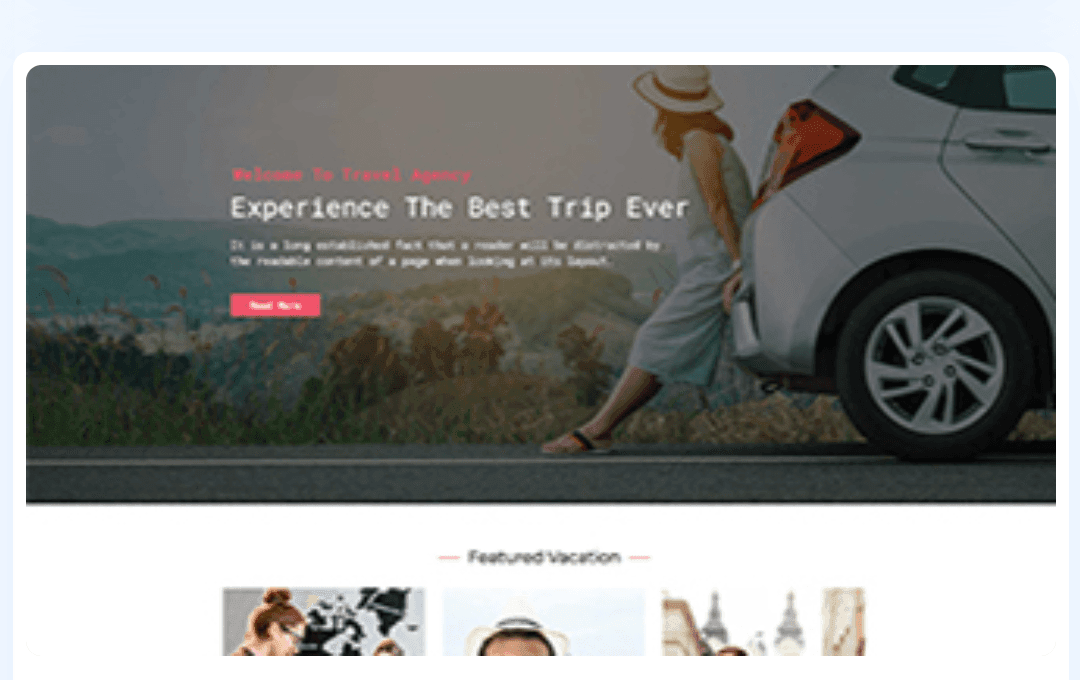 Travel agent WordPress Theme 