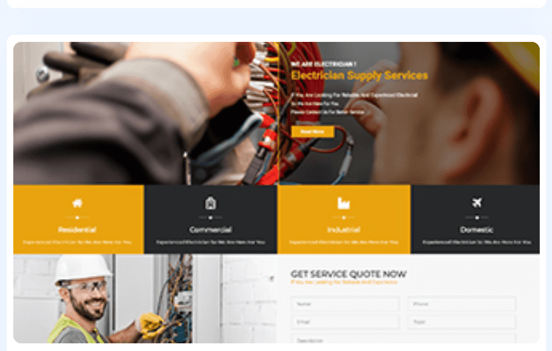 Electrician WordPress Theme 