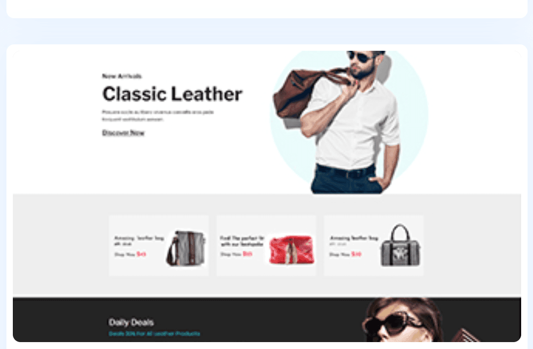 Leather bag baking WordPress Theme 