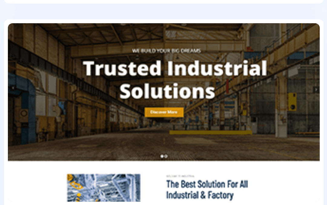 Industrial solutions WordPress Theme 