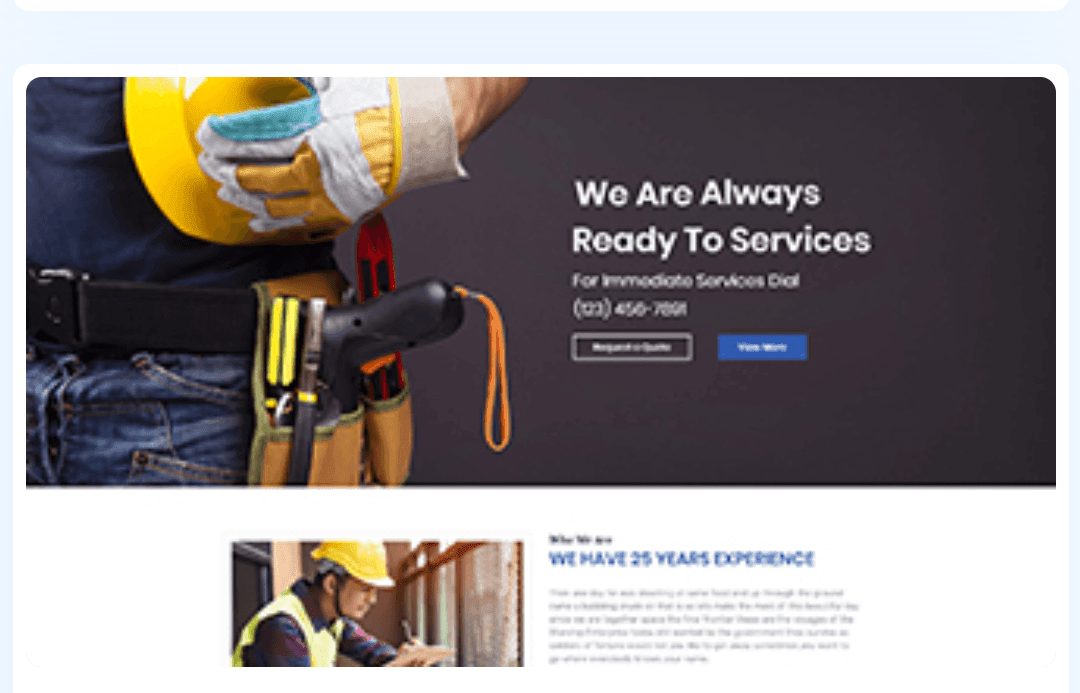 Home inspection service WordPress Theme 