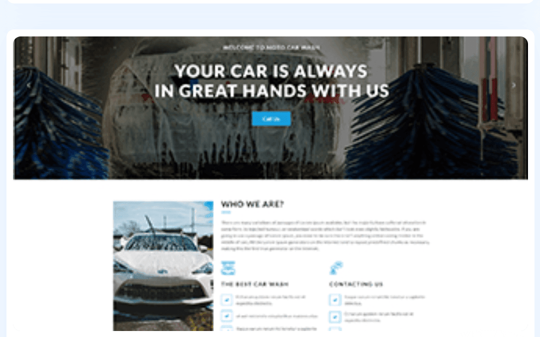 Car Wash WordPress Theme 