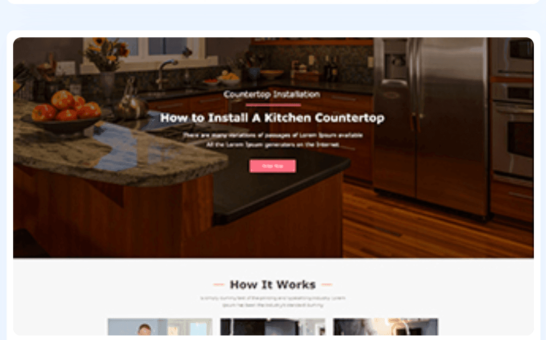 Countertop installation WordPress Theme 