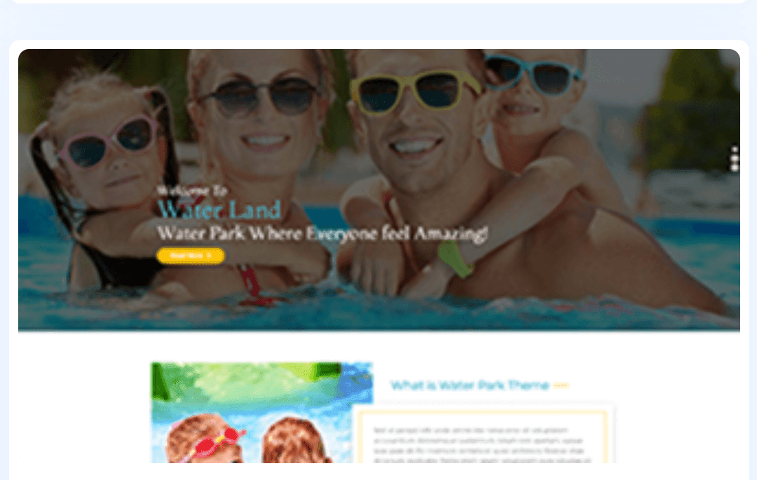 Water park WordPress Theme 