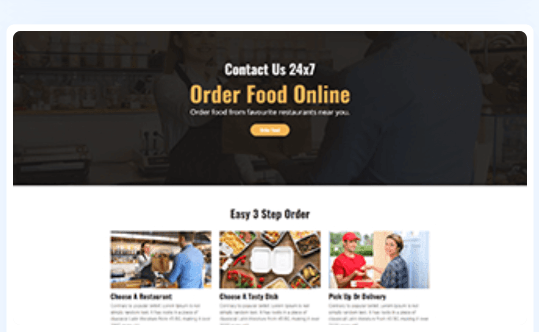 Food delivery WordPress Theme 