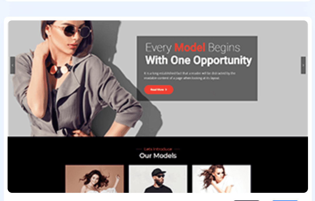 Model WordPress Theme 