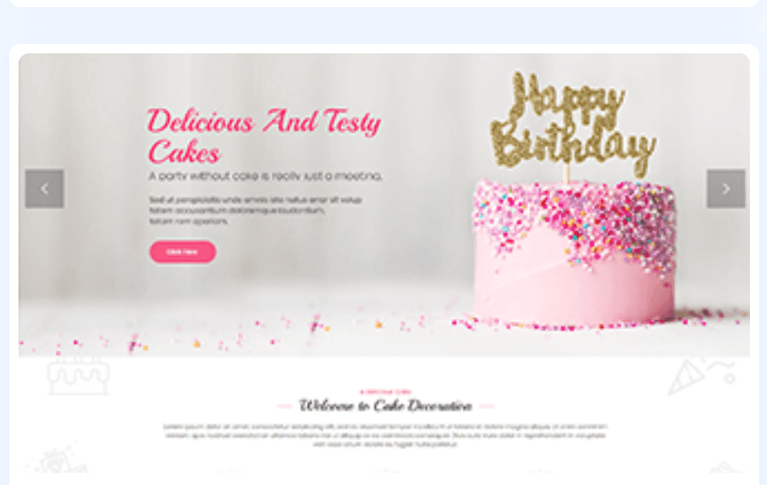 Cake decorator WordPress Theme 