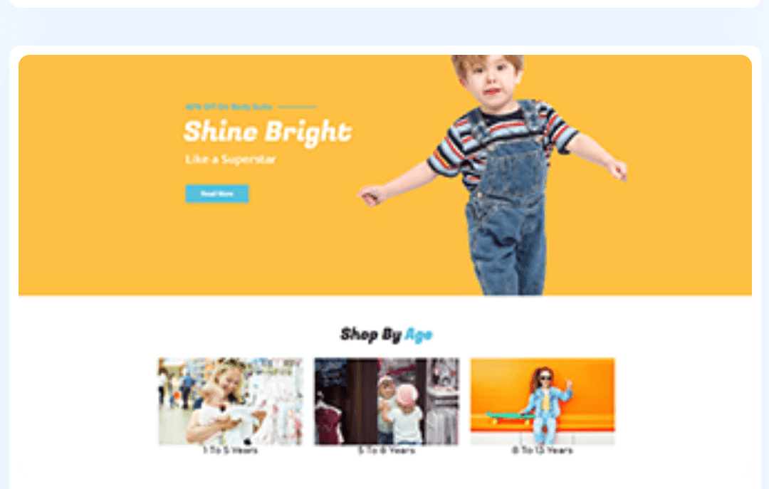 Kids apparel store WordPress Theme 