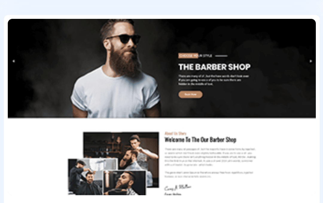 Barber shop WordPress Theme 