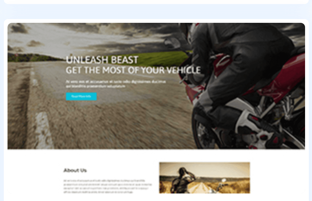 Motorcycle workshop WordPress Theme 