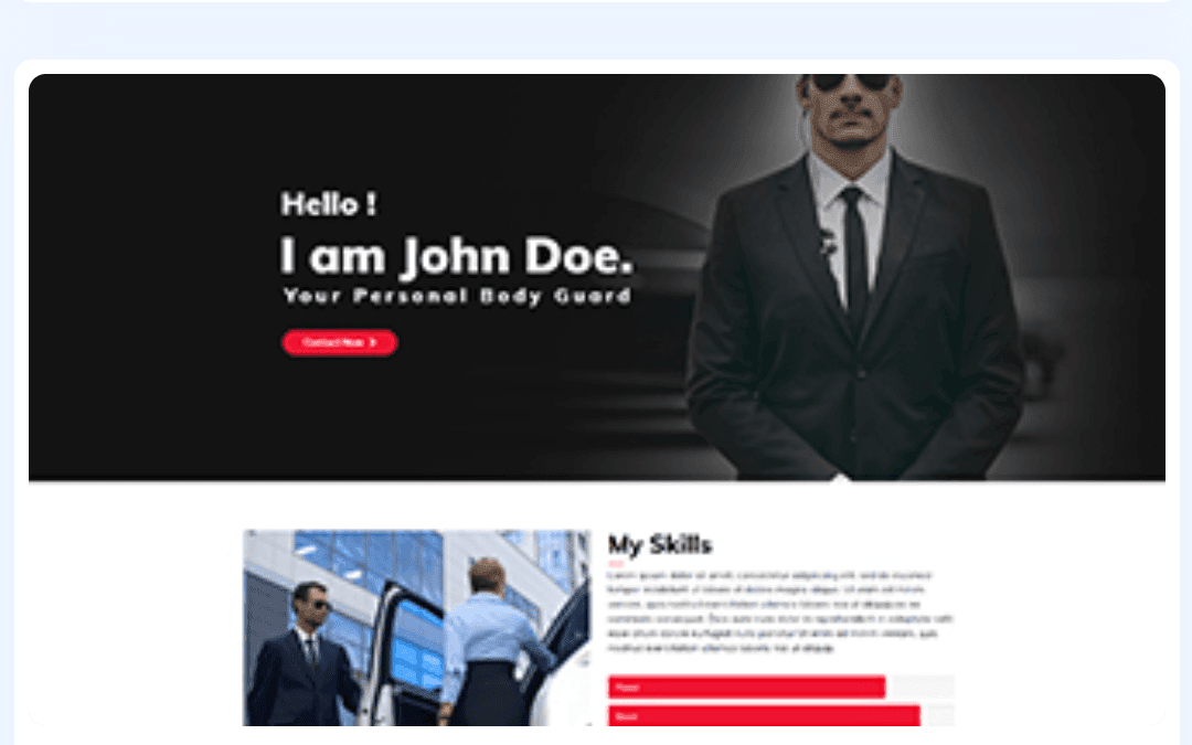 Personal body guard WordPress Theme 