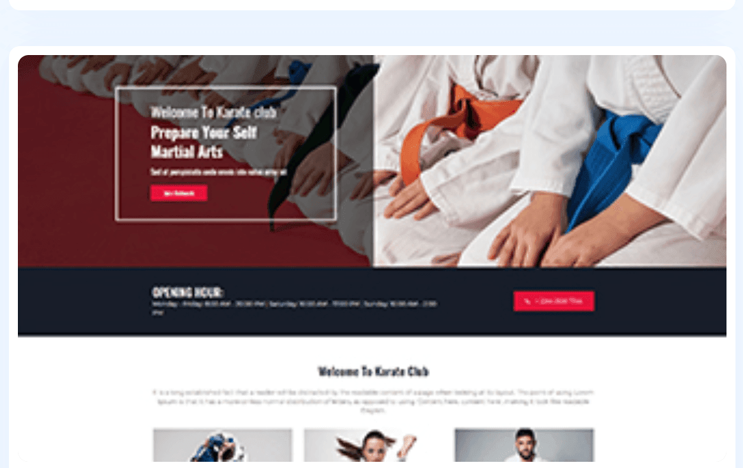 Karate Club WordPress Theme 