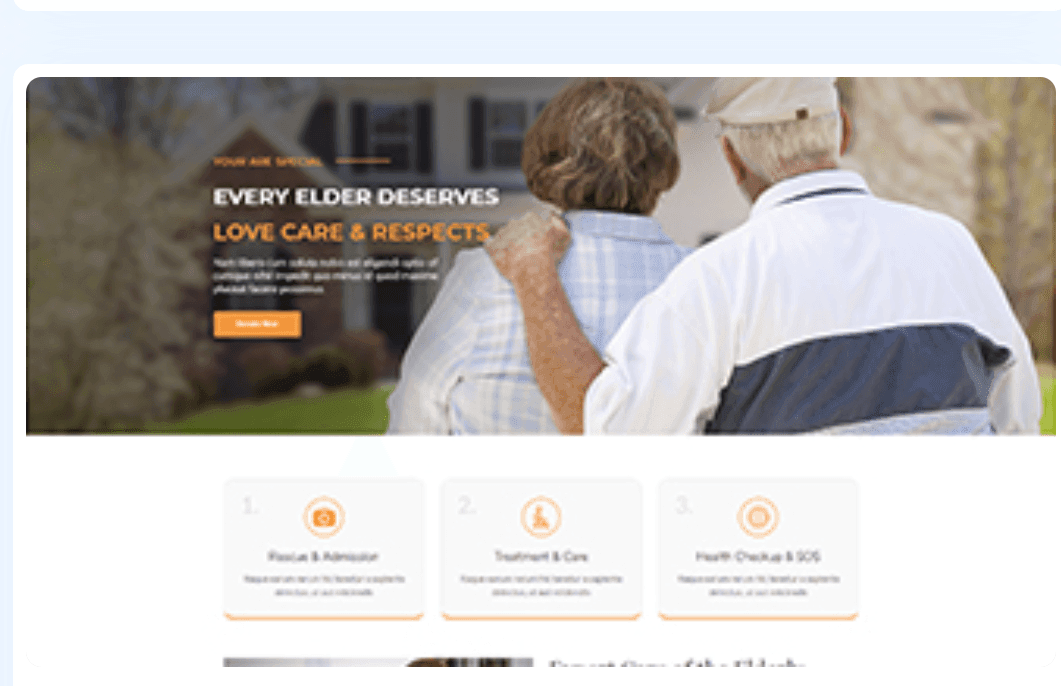 Old age home WordPress Theme 