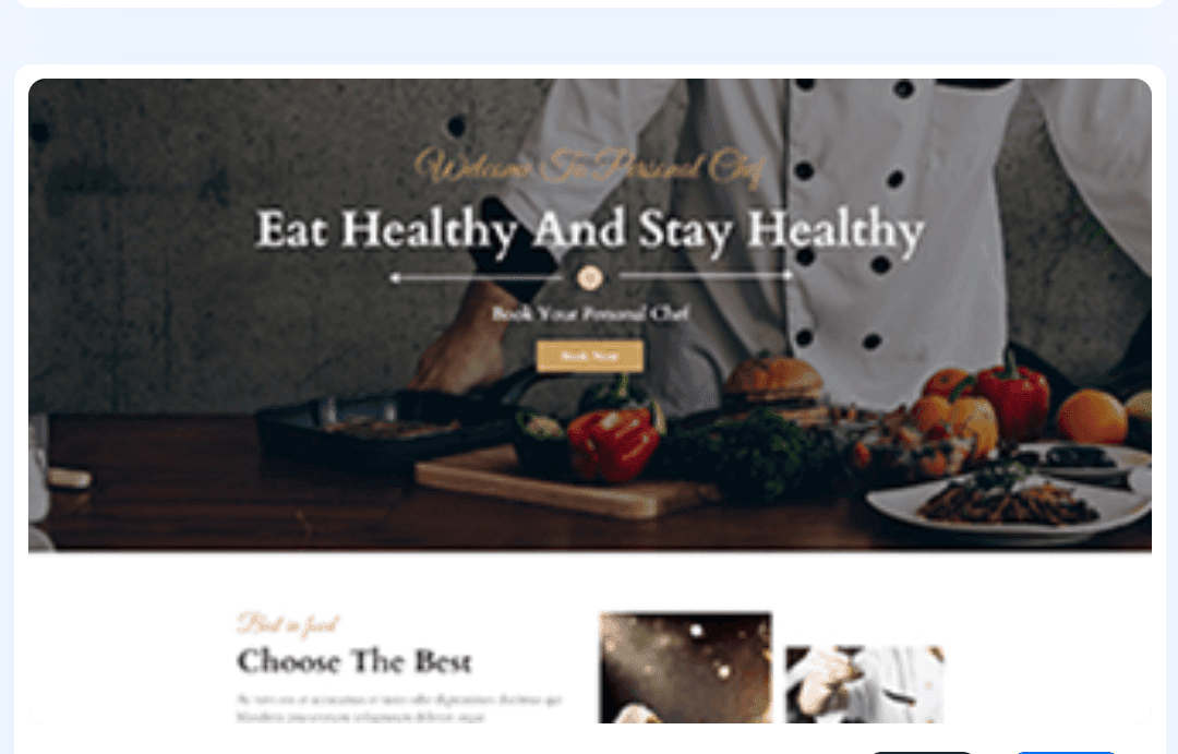 Personal chef WordPress Theme 