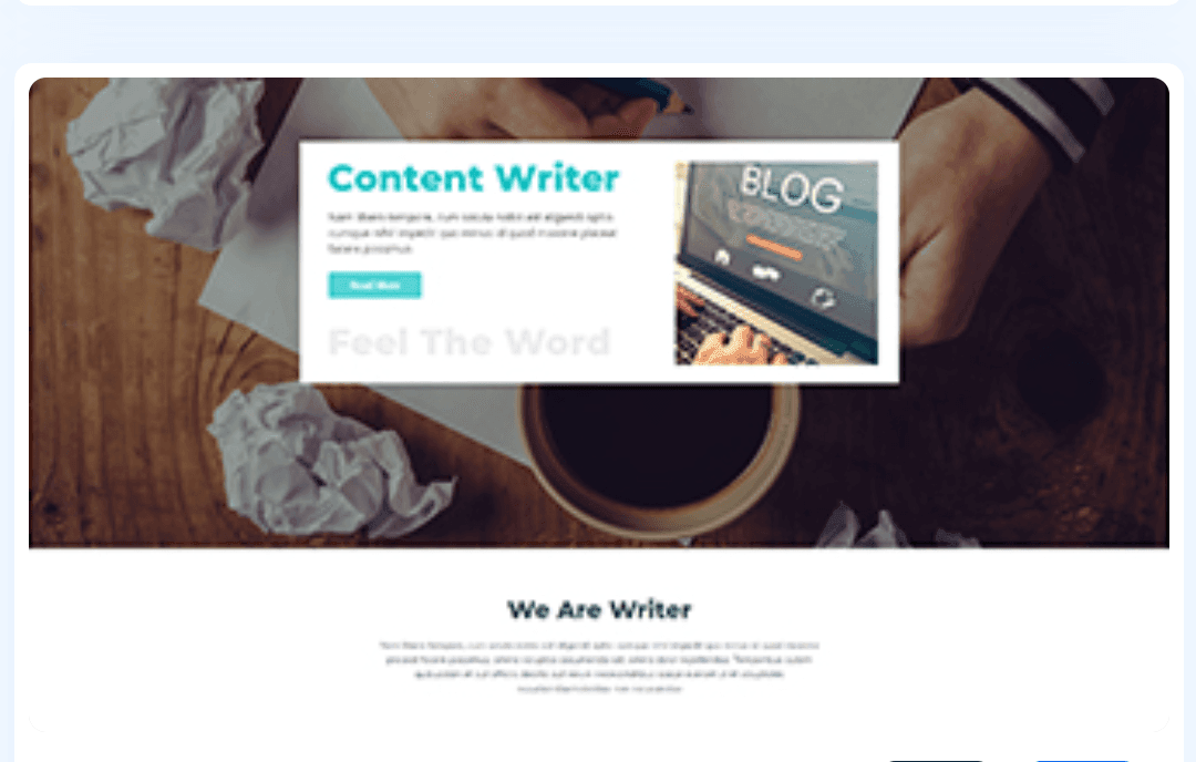 Content Writer WordPress Theme 