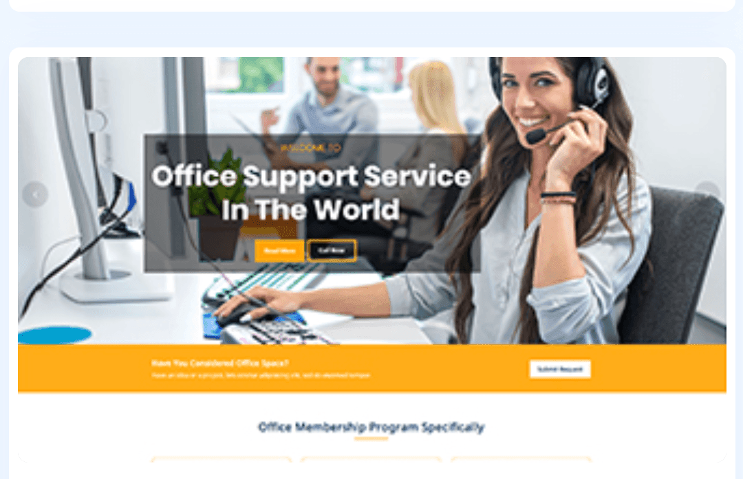 Office support service WordPress Theme 