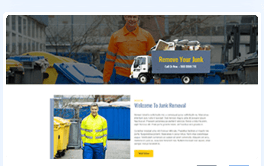 Junk removal hauling WordPress Theme 