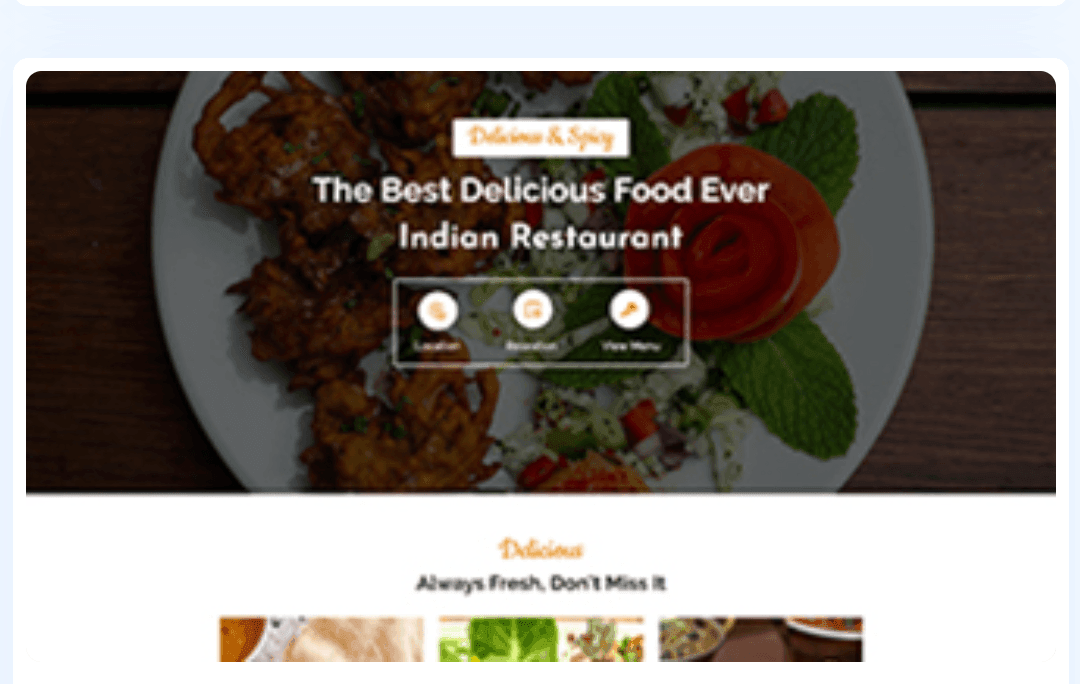 Indian restaurant WordPress Theme 