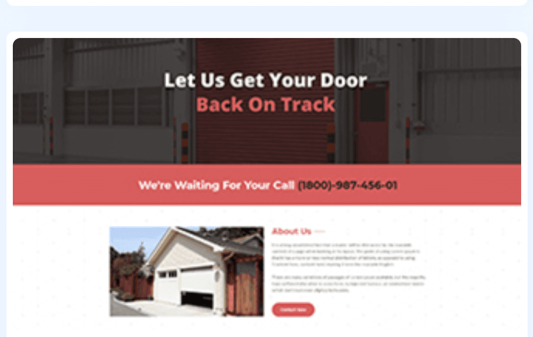 Garage door service WordPress Theme 